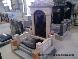 Absolute Black Granite Asian Style Monuments