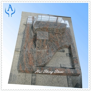 Kanakpura Multicolour Granite Tombstone,Monument