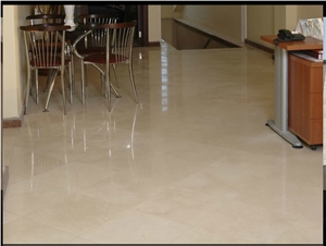 Burdur Beige Marble Floor Application