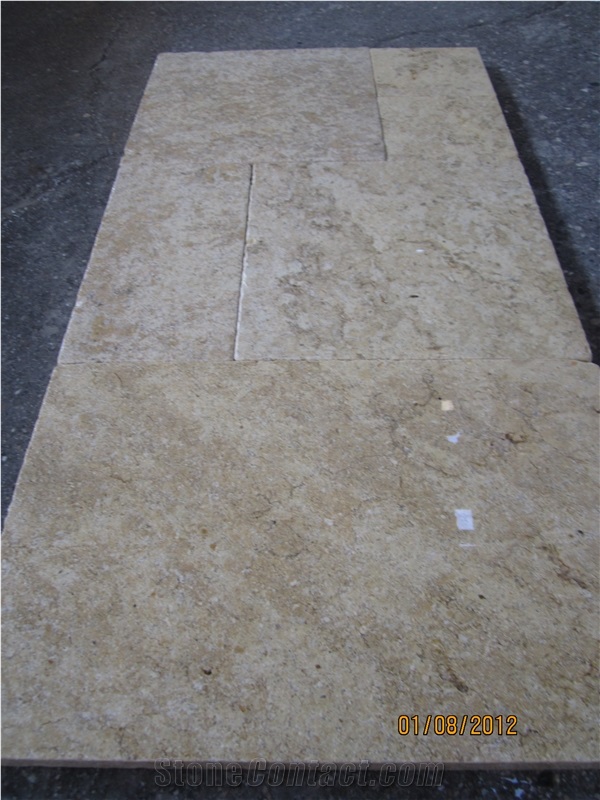 Gold Limestone Slabs & Tiles, Turkey Yellow Limestone Polished Flooring Tiles, Walling Tiles