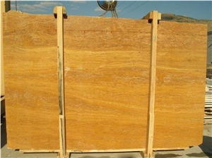 Yellow Travertine (Travertine Gold) Slabs & Tiles, Turkey Yellow Travertine