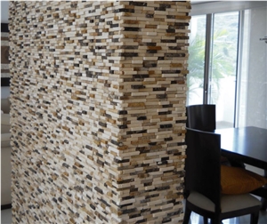 3D Stacked Stone Interior Wall Panels