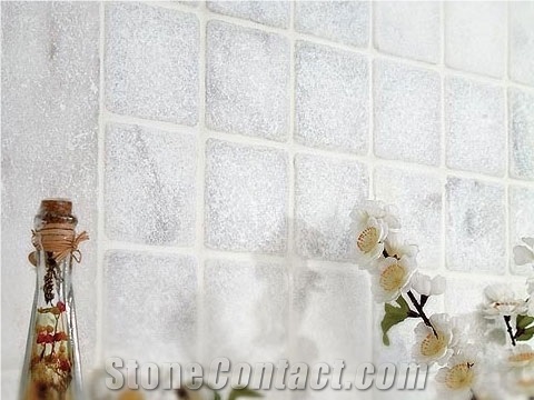 Caria White Marble Tumbled Tiles