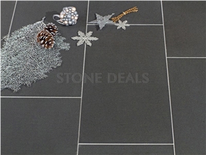 Charcoal Grey Basalt - Honed Tiles, Hainan Grey Basalt Slabs & Tiles