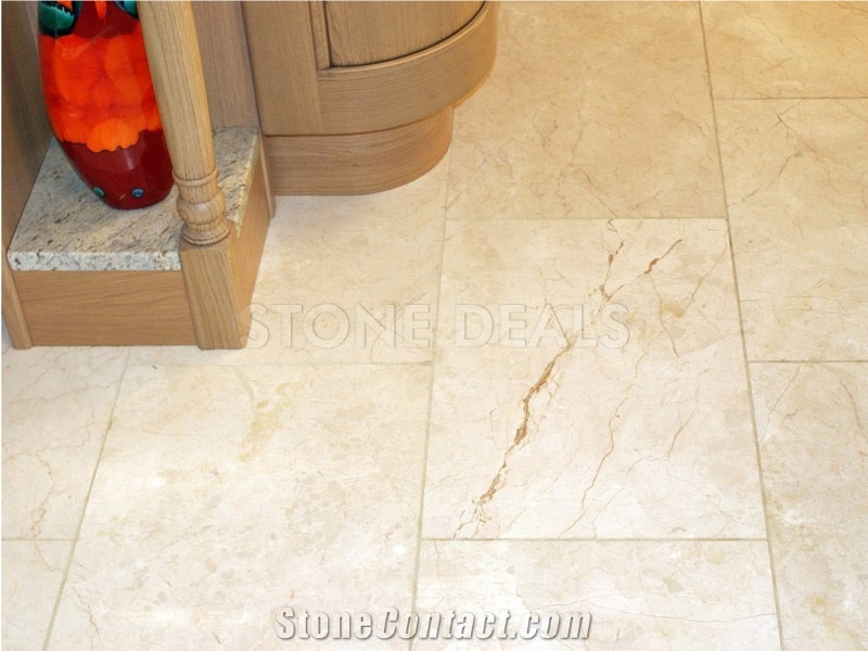 Crema Marfil Classico Marble - Honed Tiles, Spain Beige Marble