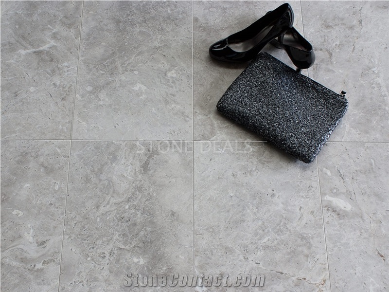 Silver Shadow Marble Honed Tiles, Turkey Grey Marble