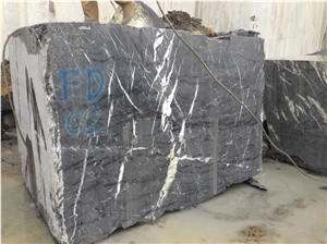 Nero Marquina Marble Block, Turkey Black Marble