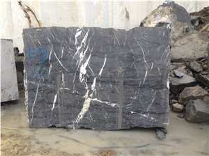 Nero Marquina Marble Block, Turkey Black Marble