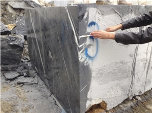 Nero Marquina Marble Block, Turkey Black Marble