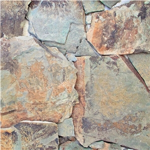 Multicolor Slate Flagstone for Landscaping, Walling