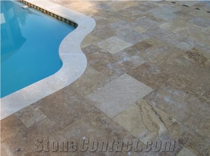 Perlato Maltese Limestone Pool Coping, Malta Stone Pool Coping, Malta Stone Beige Limestone Pool Coping