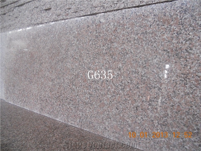 Chinese Red Granite G635 Half Slab