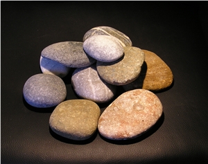 Multicolor Flat Pebble Stone