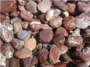 Red Marble Pebble Stone