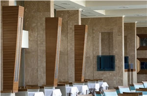 Mugla Noce Travertine Hotel Wall and Floor Aplication