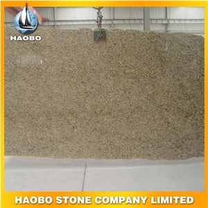 Brazil Gold Big Cheap Slab, Polishing Granite Slab