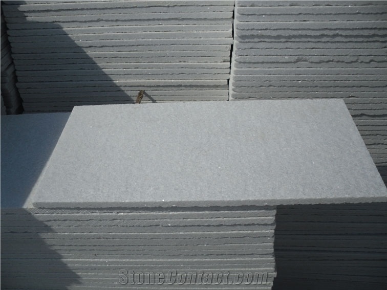 China White Quartzite Flamed Slabs & Tiles