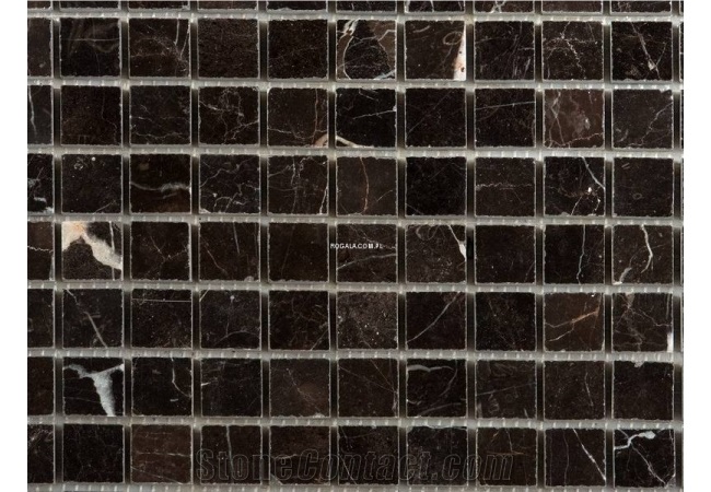 Negro Marquina Marble 2.5x2.5cm Polished Mosaic Tiles