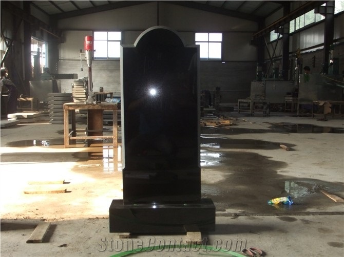 Hebei Black Granite Grave Stone, Headstone
