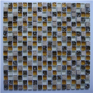 High Quality Glass and Marble Mosaic Tile (HCM-X-043)