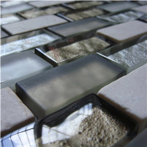High Quality Glass and Marble Mosaic Tile (HCM-X-044)