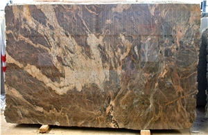 Tiger Wood Granite Slabs, Brazil Brown Granite