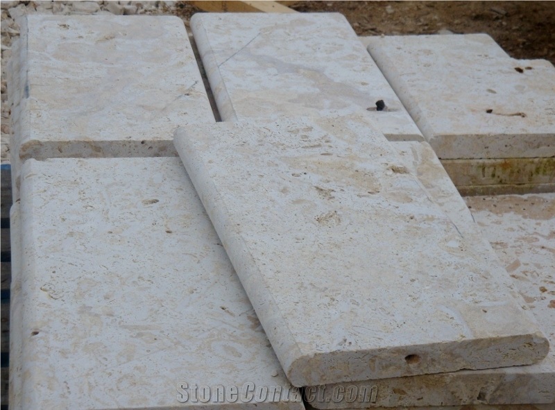 Dominican White Coral Stone Pool Coping