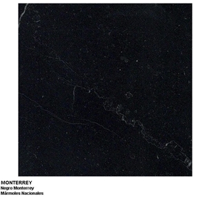 Negro Monterrey Marble Tiles, Mexico Black Marble
