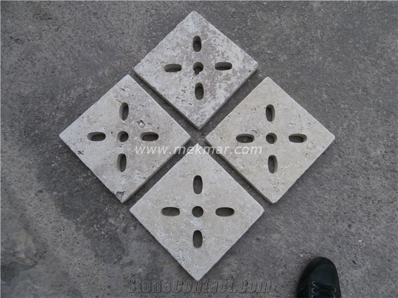 Grille Siphon Antique Travertine Water Drainage