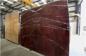 Rouge Du Roi Marble Slabs, France Red Marble