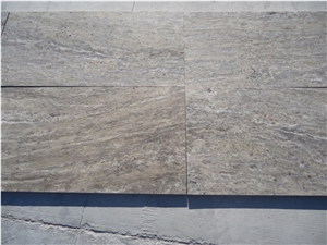 Silver Travertine Tiles, Turkey Grey Travertine