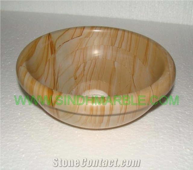 Teak Wood Marble Sinks
