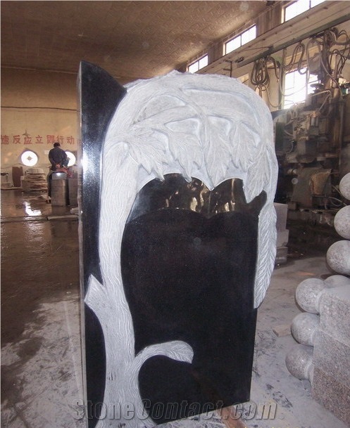 Black Granite Headstone, Shanxi Black Granite Headstone