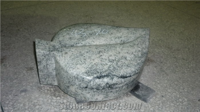 China White Granite Grave Stone, White Granite Slant Grave