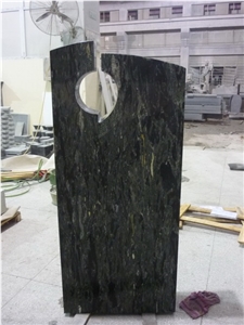 Olive Green Granite Headstone
