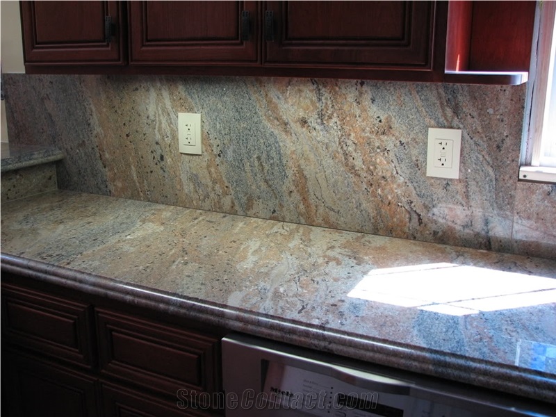 Golden Rock Granite Countertop From Bulgaria Stonecontact Com