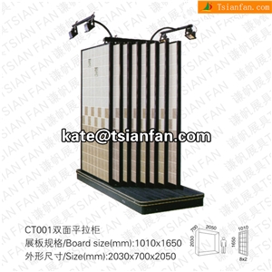 Ct001 Double Sides Ceramic Tile Advertising Display Rack