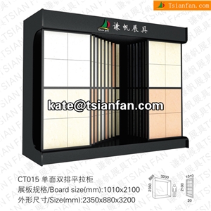 Ct015 Double Rows Ceramic Tiles Display Cabinet