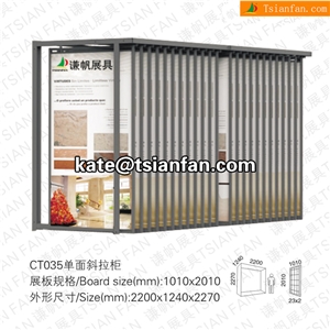 Ct035 High Quality Customized Cheap Price Sliding Display Racks for Stone Tiles