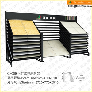 Cx009 2 Raw Sliding Porcelain Tile Display Stand Rack