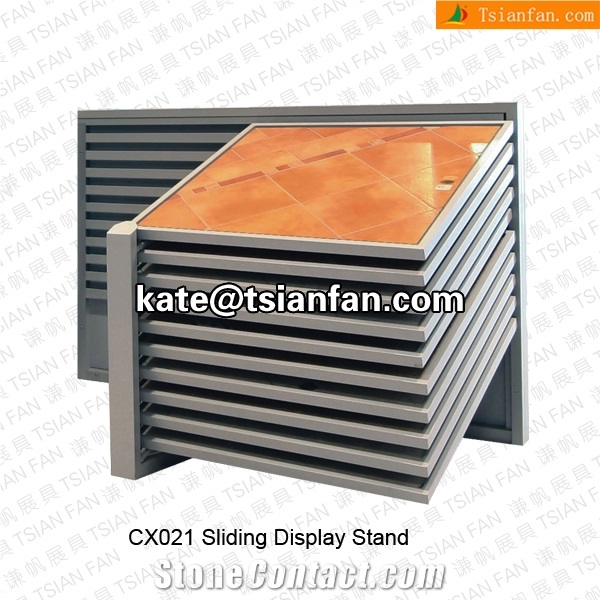 Cx021 Sliding Floor Standing Metal Display Stand