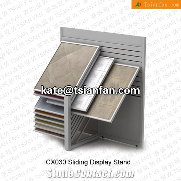 Cx030 Nature Stone Ceramic Tile Sliding Display Stand Rack