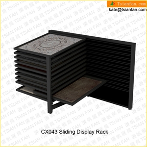 Cx043 Wood Shelf Wall Stone Display Rack