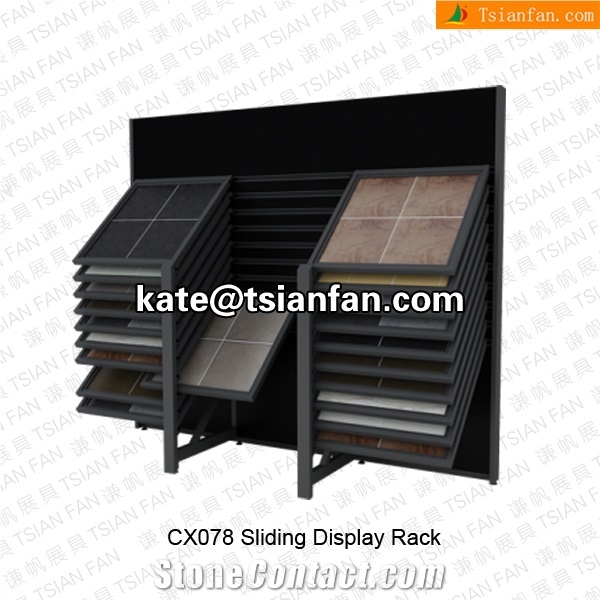 Cx078 Retail Sliding Stone Tile Display Rack