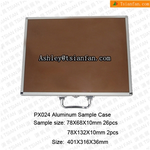 PX024 Alumminum Quartz Sample Box and Case,quartz Sample Case, Display Sample Case