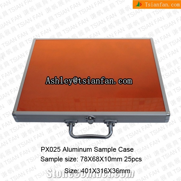 PX025 Alumminum Quartz Sample Box and Case,quartz Sample Case, Display Sample Case