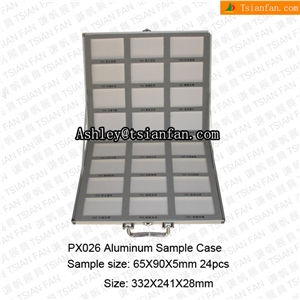 PX026 Alumminum Quartz Sample Box and Case,quartz Sample Case, Display Sample Case