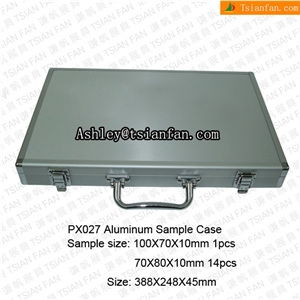 PX027 Alumminum Quartz Sample Box and Case,quartz Sample Case, Display Sample Case