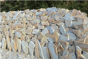 China White-gold Quartzite Random Slate Slabs & Tiles, China Beige Slate