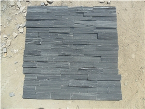 Landscape Stone-black Slate-6x24 Natural Ledger Panel